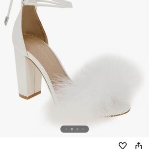 White bcbg shoes size 7 worn once for the wedding